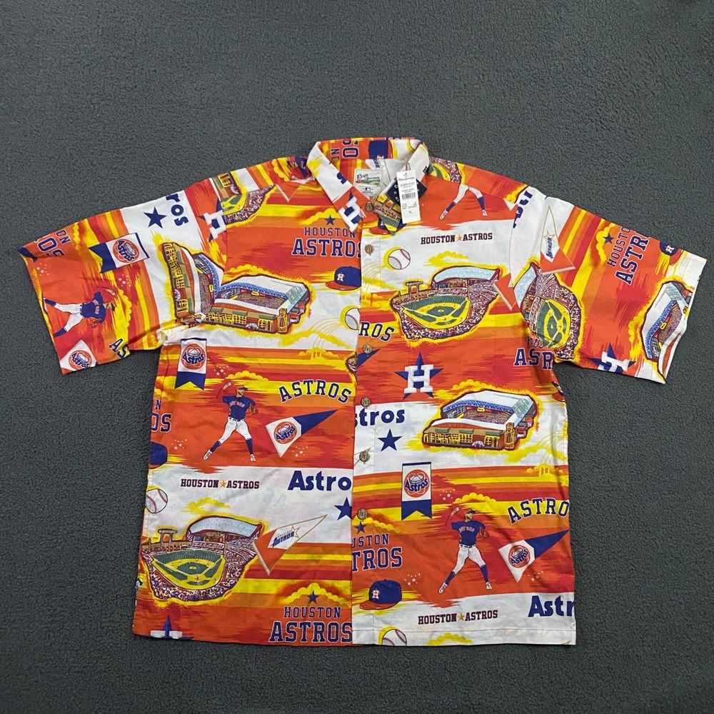 Houston Astros Reyn Spooner Shirt Mens XL Graphic Print AOP Hawaiian NWT